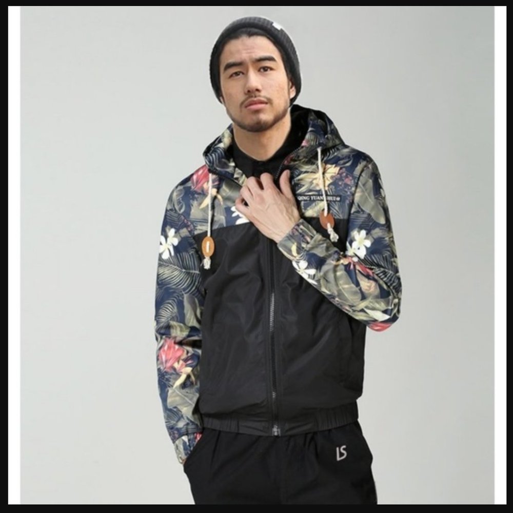 Qing Yuan Shui Men's Windbreaker Jacket